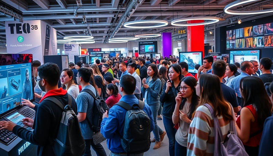 Diverse crowd at a tech exhibition showcasing ultra luxury travel technology 2026.