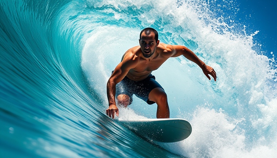 Wanning sports tourism: Dynamic surfer skillfully riding ocean wave.