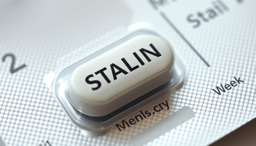 Close-up of statin blister pack highlighting dosage.