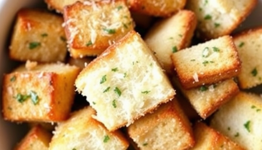 Garlic Parmesan Sourdough Croutons