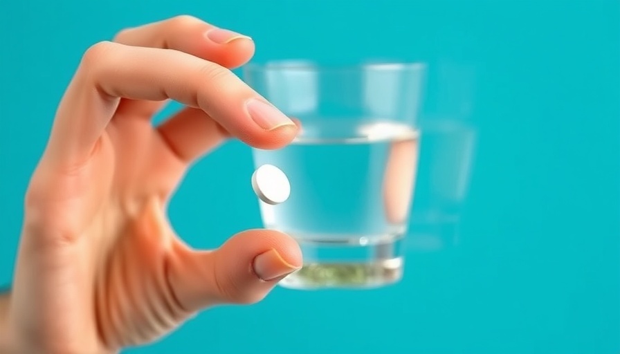 Person holding a statin pill and glass of water, close-up view.