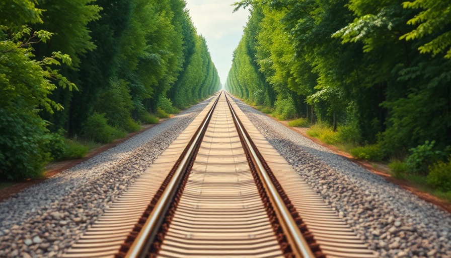 Railway tracks from Bidar to Bengaluru surrounded by greenery