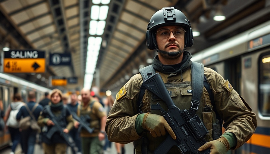 Officers at a train station as Trump reverses counterterrorism cuts.