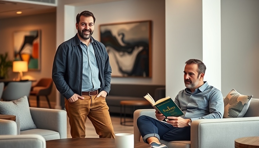 David Thompson Culinary Experience modern lounge with two men