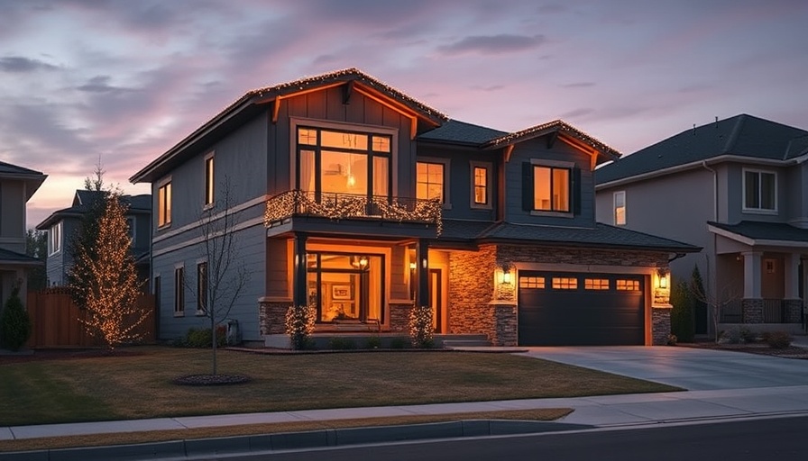 Stunning modern house in Morrison's Webster II with evening lights.