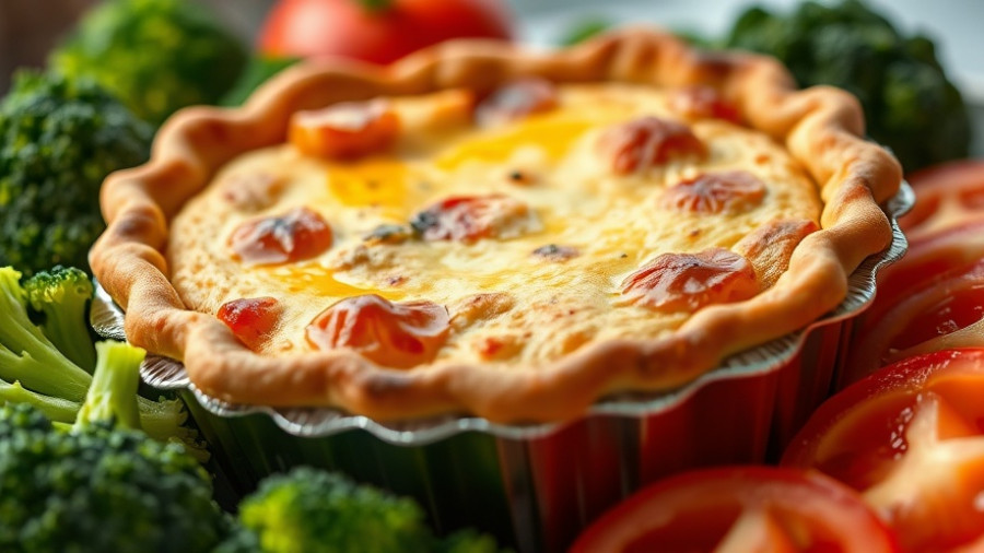 Simple Simon Pies Calgary savory pie, vibrant vegetables, appetizing display.