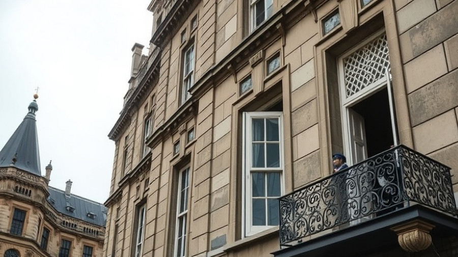Louvre Museum investigator examines open window during heist.