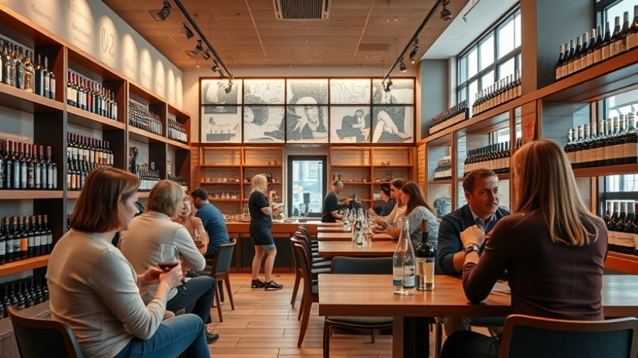 Romantic wine tasting room at a winery, perfect for a romantic escape to Penticton.