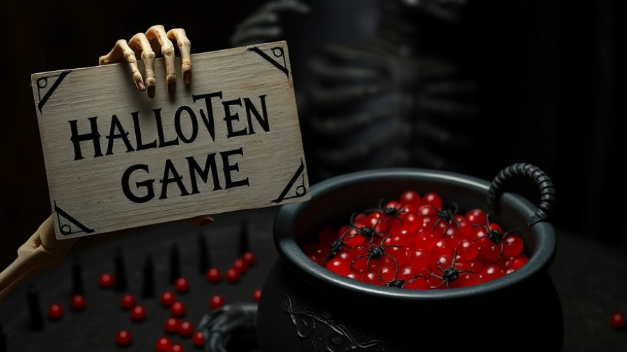Halloween Day Activities/Games: Spooky cauldron game with beads and spiders.