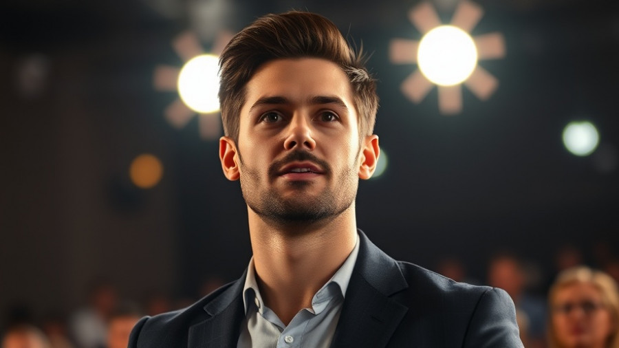 Speaker addressing audience, highlighting voter turnout in NJ and VA elections.