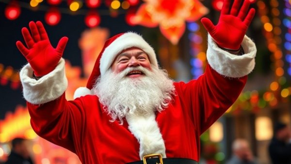 Edmonton Holiday Pop-Up Markets event poster with Santa and Mochi Market details.