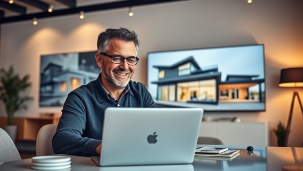 Two men in modern office discussing St. Andrews Heights infill homes.