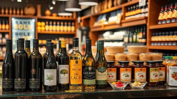 Soffritto products on display at Calgary location, showcasing gourmet offerings.