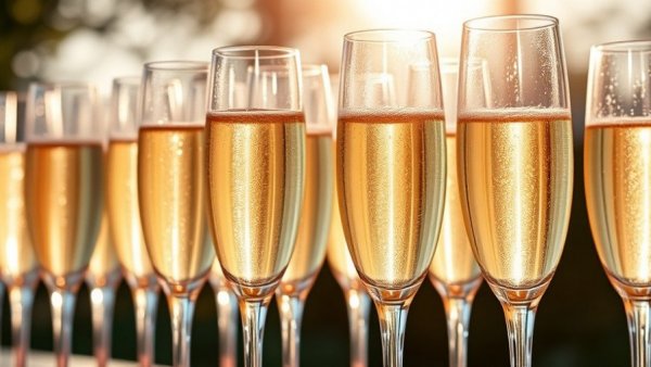 Elegant glasses of Grower Champagne ready for celebration.