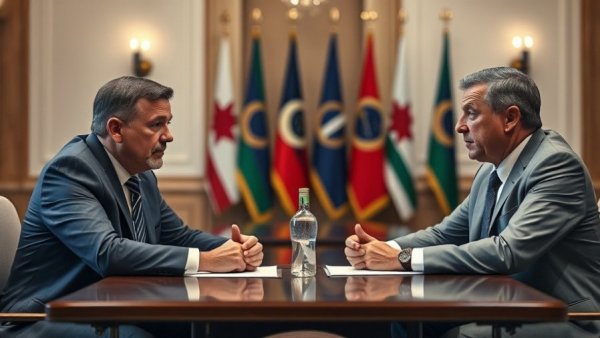 US leaders in a strategic meeting discussing international actions.