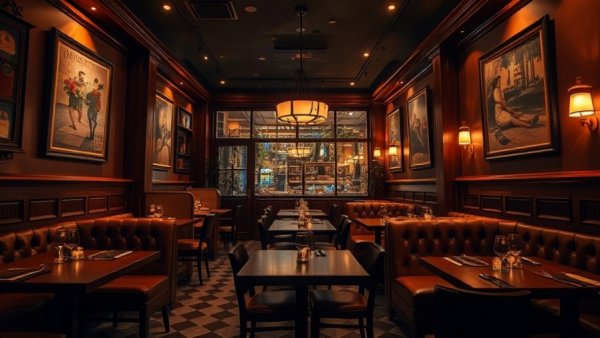 Calgary dining experiences; cozy upscale restaurant interior.
