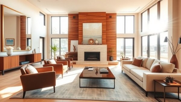 Spacious great room in Trico's Aria with modern decor.