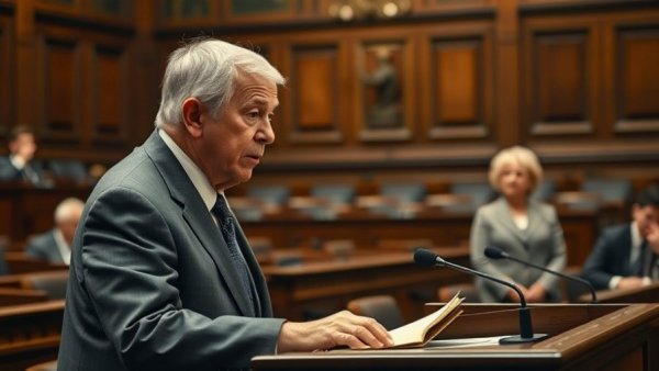 Politicians speak during partial government shutdown discussion in chamber.