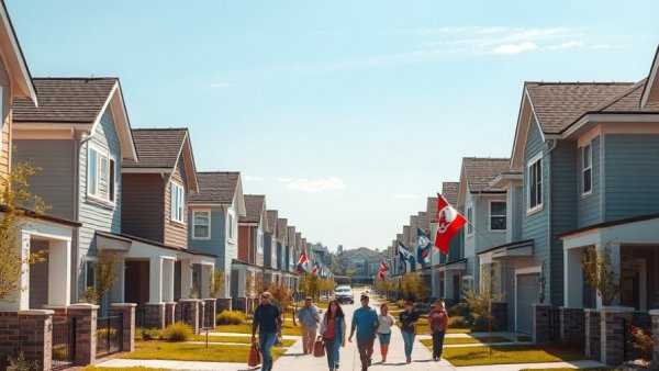 Modern homes in Osprey Hill Calgary community with vibrant sky.