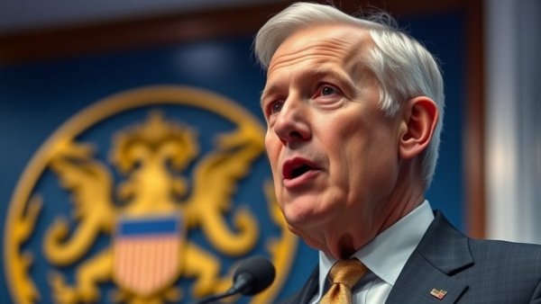 Politician speaking on Trump tariffs Supreme Court ruling topic.