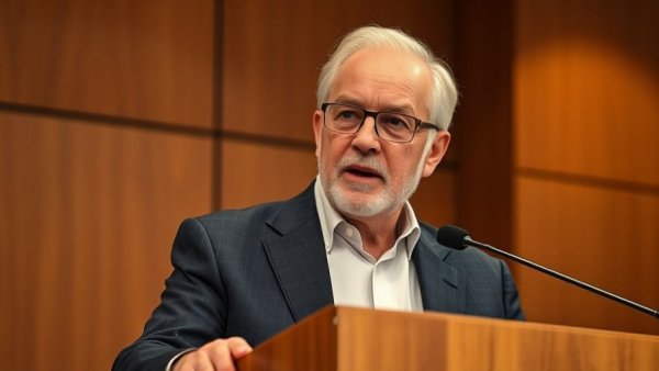 Older man at podium discussing US military options on Iran.