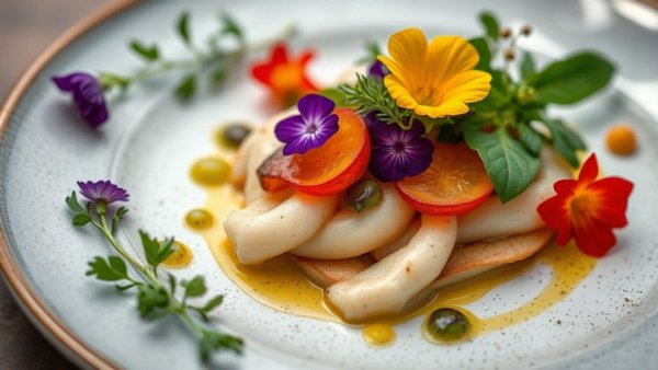 Gourmet dish at Calgary dining festival with artistic presentation.