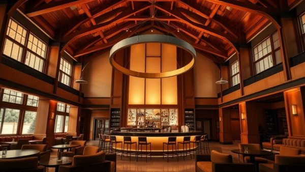 Mercatto Centrale Port Credit bar interior with warm ambiance