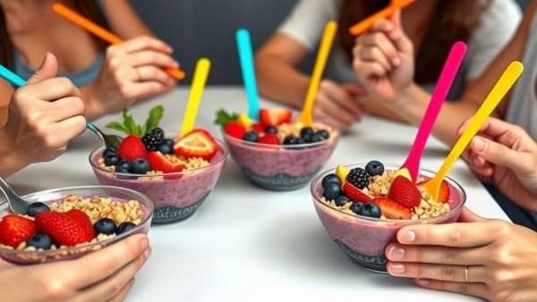 HEAL Wellness Calgary acai bowls with fruit toppings.