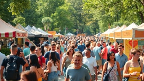 Crowd at Taco Fest in Mississauga enjoying food and entertainment.