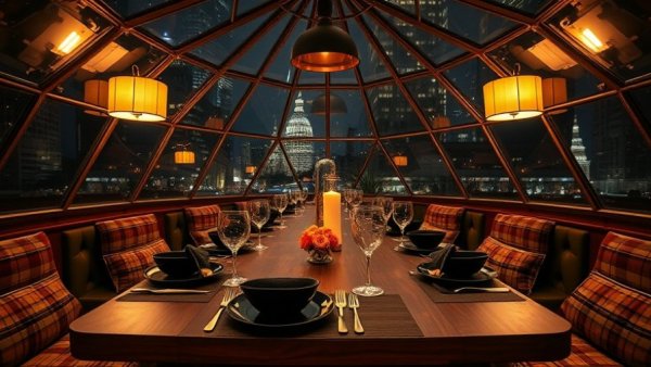 Luxurious Emerald Sky Dome Dining Experience with elegant setup.
