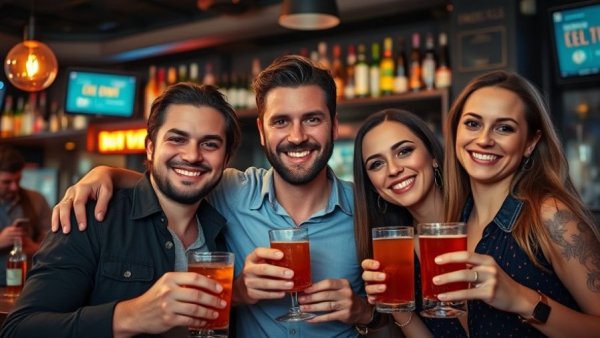 Calgary bars best 2026: people enjoying cocktails at a stylish bar.