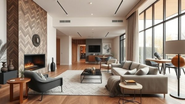 Contemporary Calgary real estate living room with modern decor.