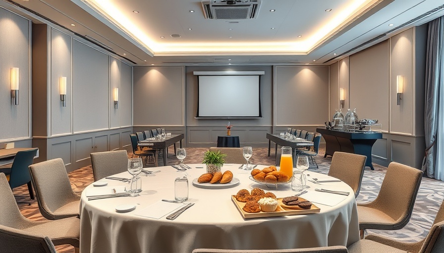 Breakout meeting setup with catering at SpringHill Suites Toronto Vaughan.