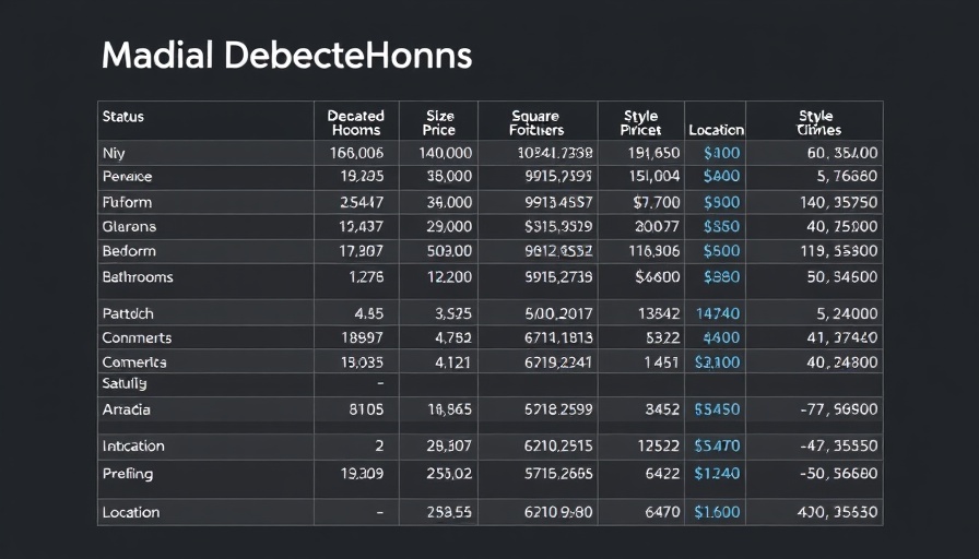 Acadia Detached Home Market real estate listing chart