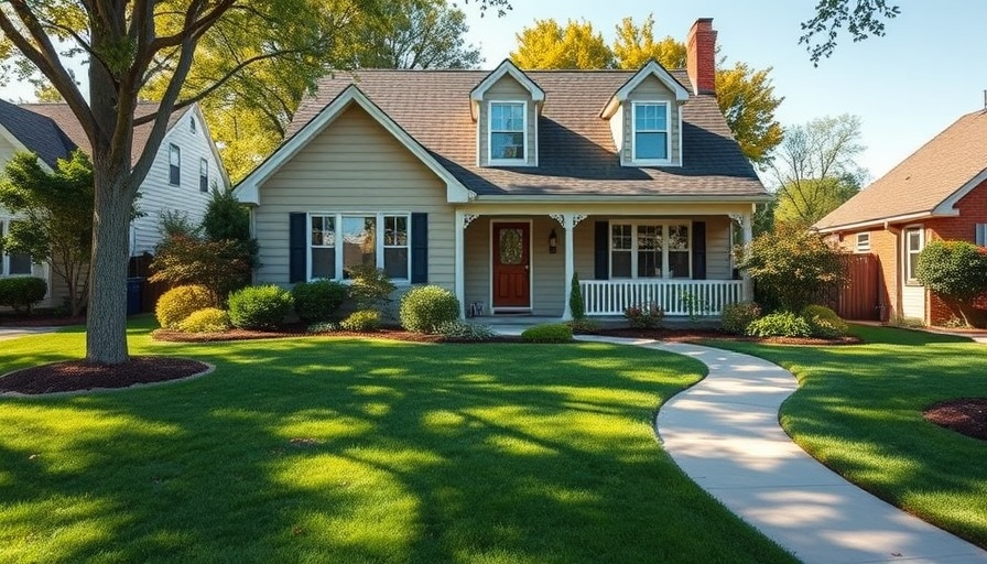 Calgary real estate market: Charming suburban house and lawn.