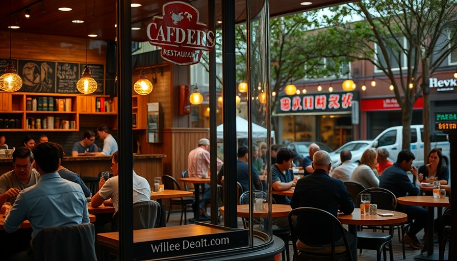 Charming Calgary suburban restaurant with diners inside.