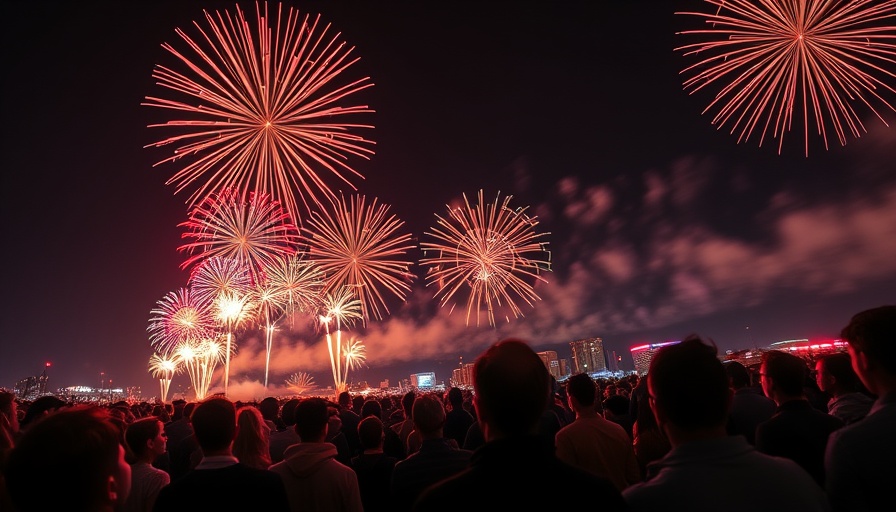 Vibrant Canada Day fireworks display in Edmonton.