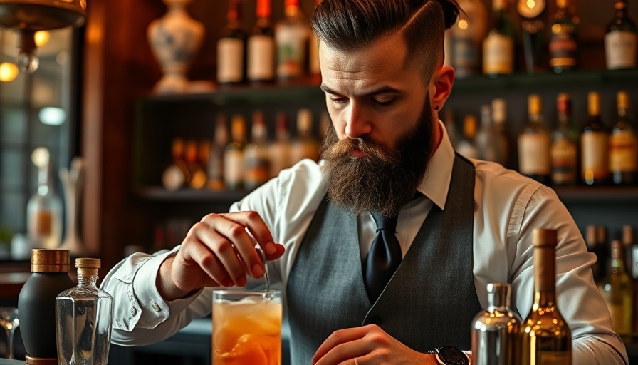 Pomeroy bartender prepares cocktails, expert pouring skills on display.