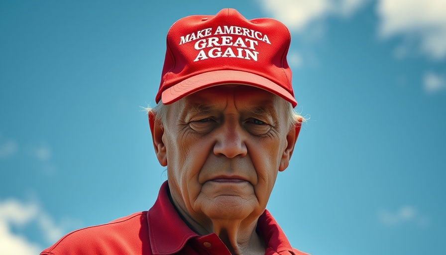 Trump Iran Diplomacy Deadline: Serious expression of man in red cap under bright sky.