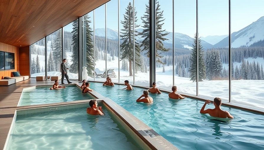 Luxury Nordic-style wellness centre in Banff National Park with stunning mountain views.