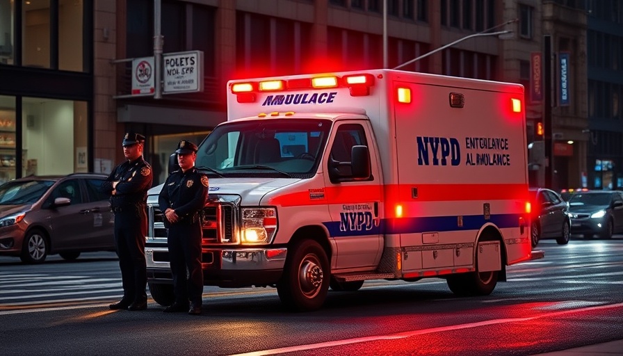 CTE and Mental Health in Sports: Emergency scene with NYPD ambulance.