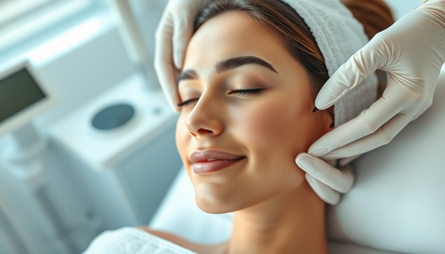 Woman enjoying skin care treatment at Calgary clinic