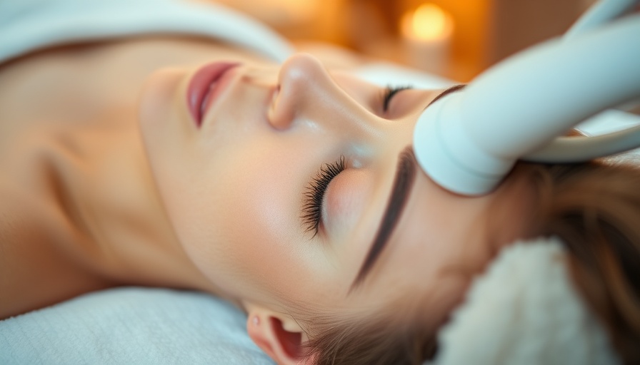 Woman receiving hydrofacial in Calgary spa, close-up view.
