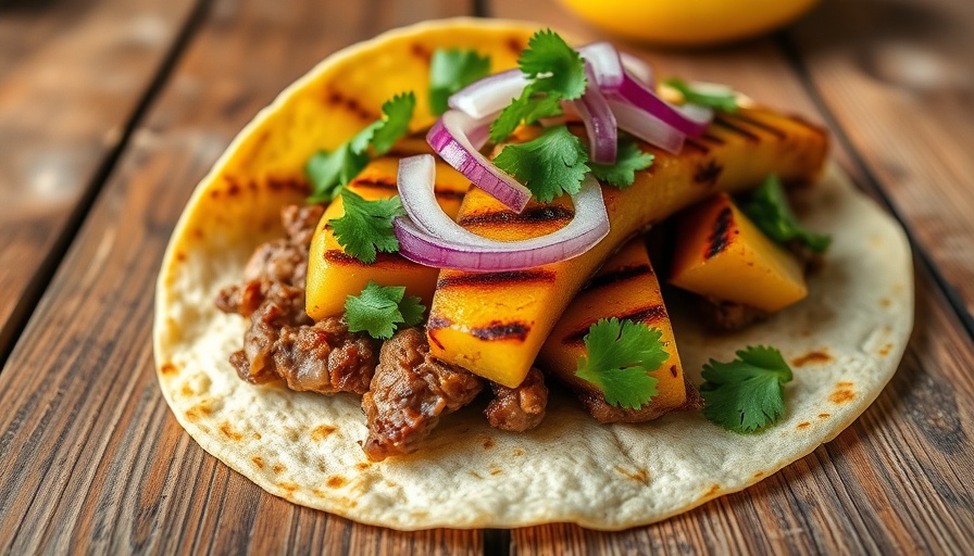 Concorde's Endless Summer campaign taco with grilled pineapple and meat