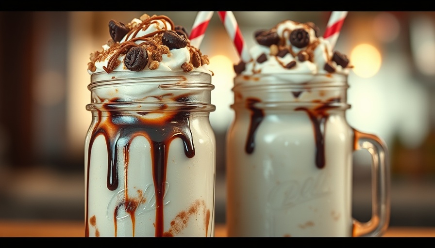 Extravagant milkshakes with toppings in jars, Calgary’s Best Milkshakes.