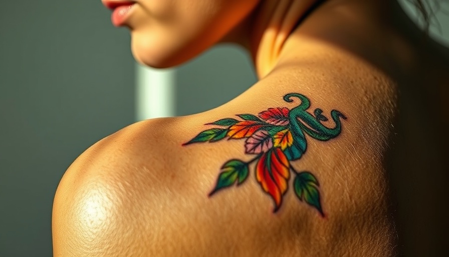 Laser Tattoo Removal Calgary close-up of woman's shoulder tattoo.