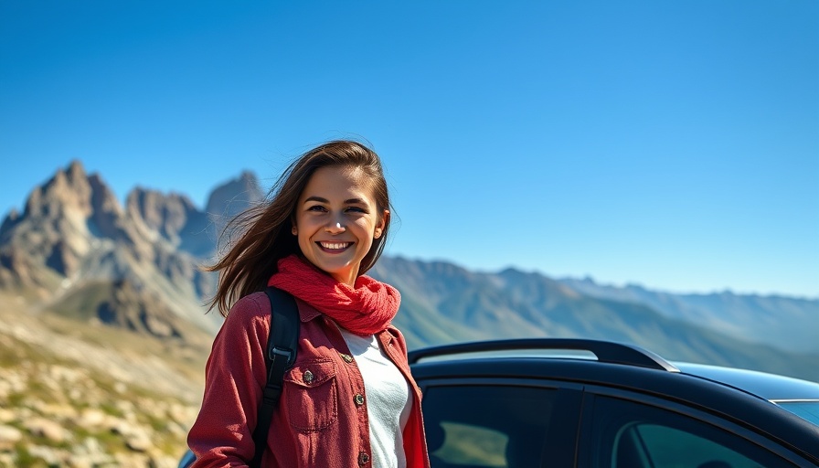 Toronto to Banff road trip with mountains and car.