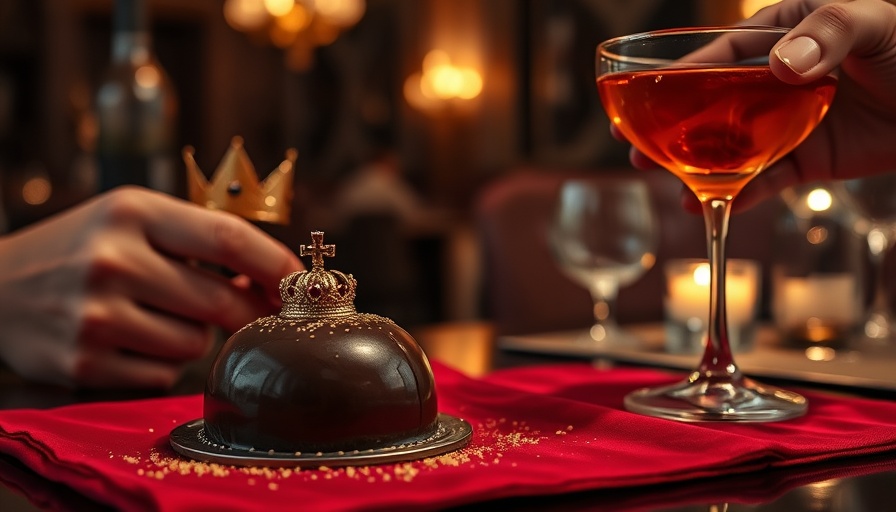 TIFF-inspired cocktails and food, luxurious dessert and drink.