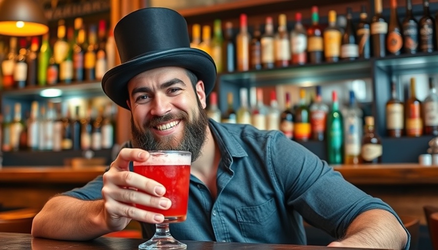 Man in top hat with cocktail at Calgary culinary event in September