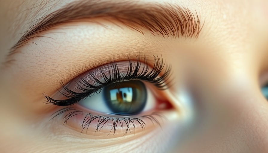 Close-up of eye with eyelash extensions Calgary, soft lighting.